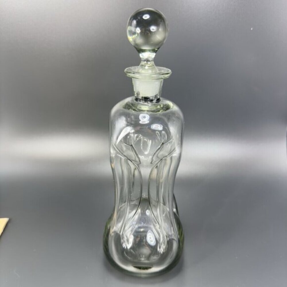 Holmegaard Kluk‎ Kluk Pinch Bottle Smokey Black Glass Decanter Spirits Bottle